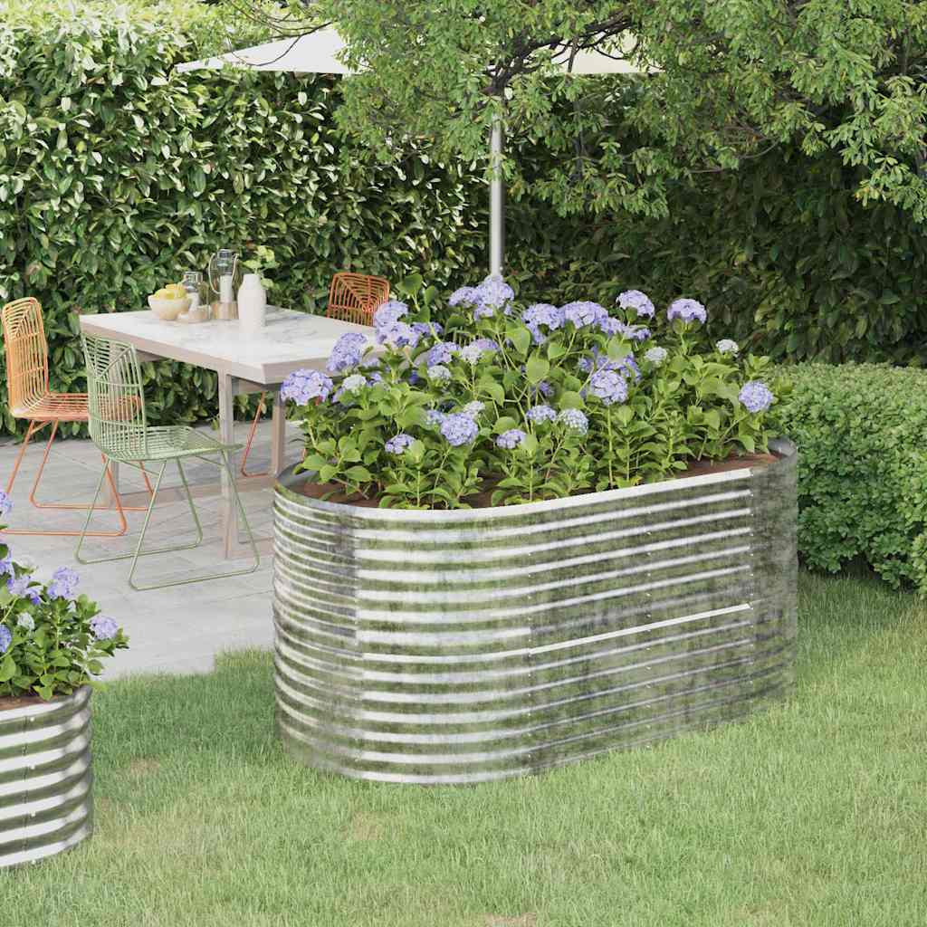 plantekrukke 152x80x68 cm galvaniseret stål sølvfarvet