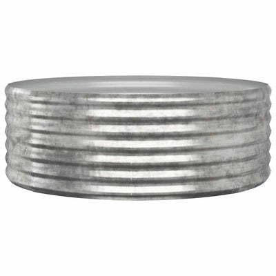 plantekasse 100x100x36 cm galvaniseret stål sølvfarvet