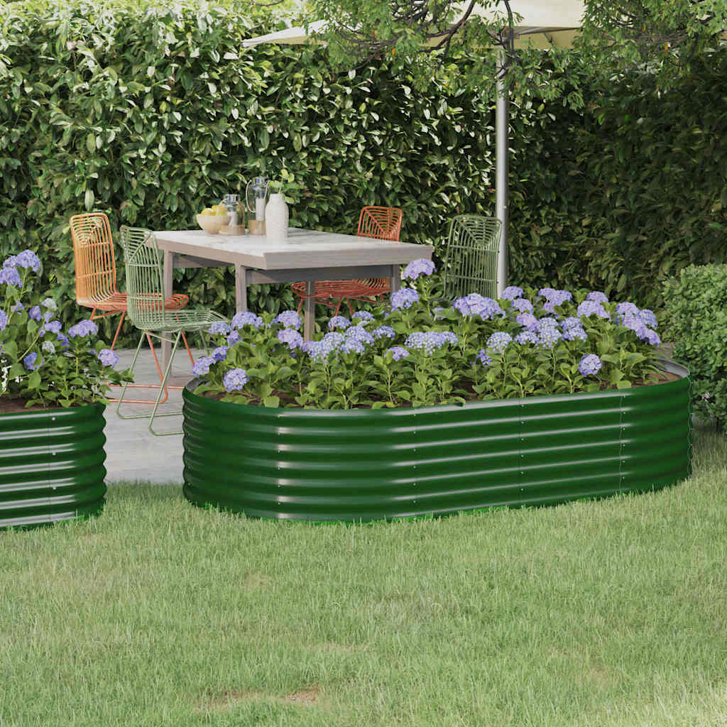 plantekasse 175x100x36 cm galvaniseret stål grøn