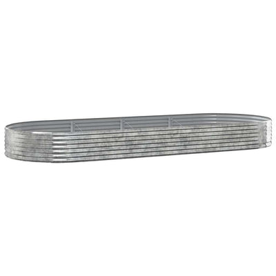 plantekasse 373x140x36 cm galvaniseret stål sølvfarvet