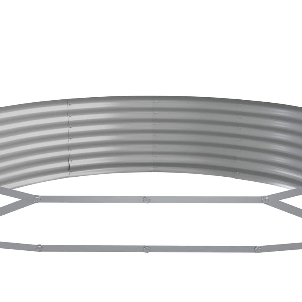 plantekasse 373x140x36 cm galvaniseret stål sølvfarvet