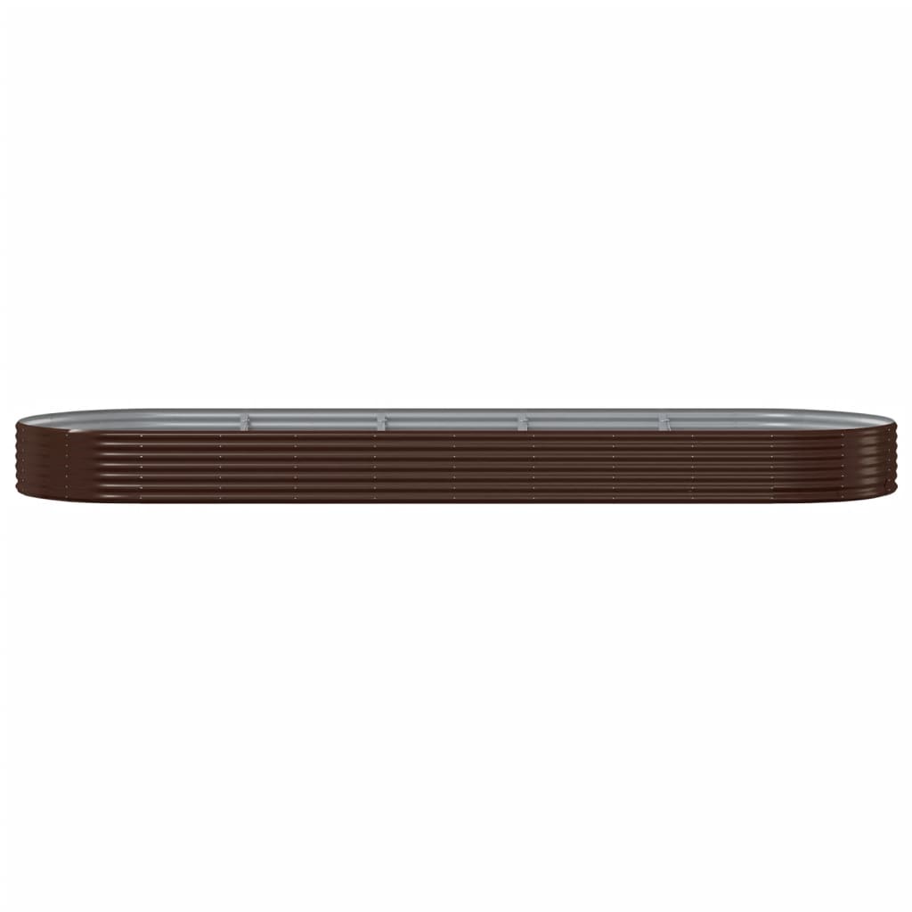 plantekasse 450x140x36 cm galvaniseret stål brun