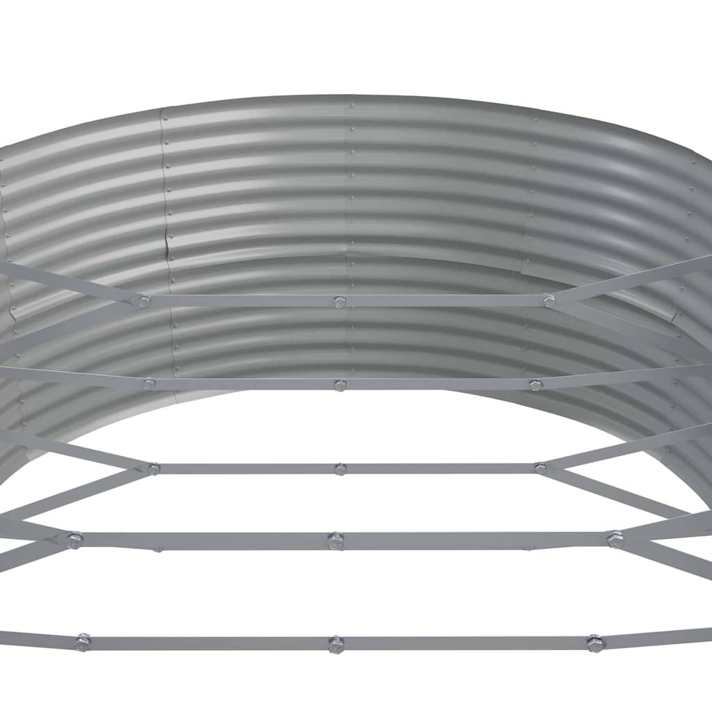 plantekasse 584x140x68 cm pulverlakeret stål grå