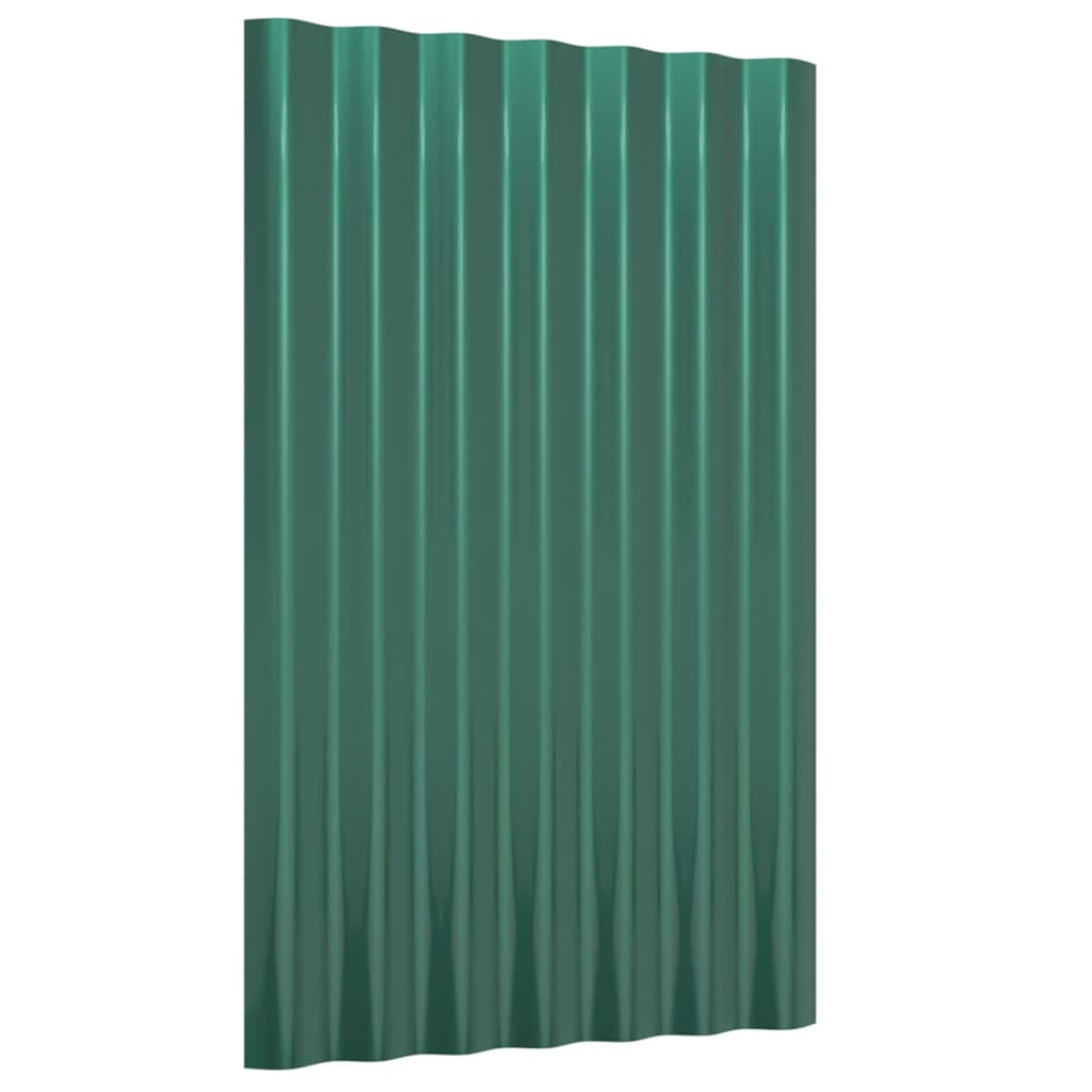 tagplader 12 stk. 60x36 cm galvaniseret stål grøn