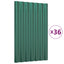 tagplader 36 stk. 60x36 cm galvaniseret stål grøn