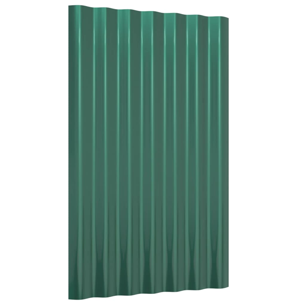 tagplader 36 stk. 60x36 cm galvaniseret stål grøn