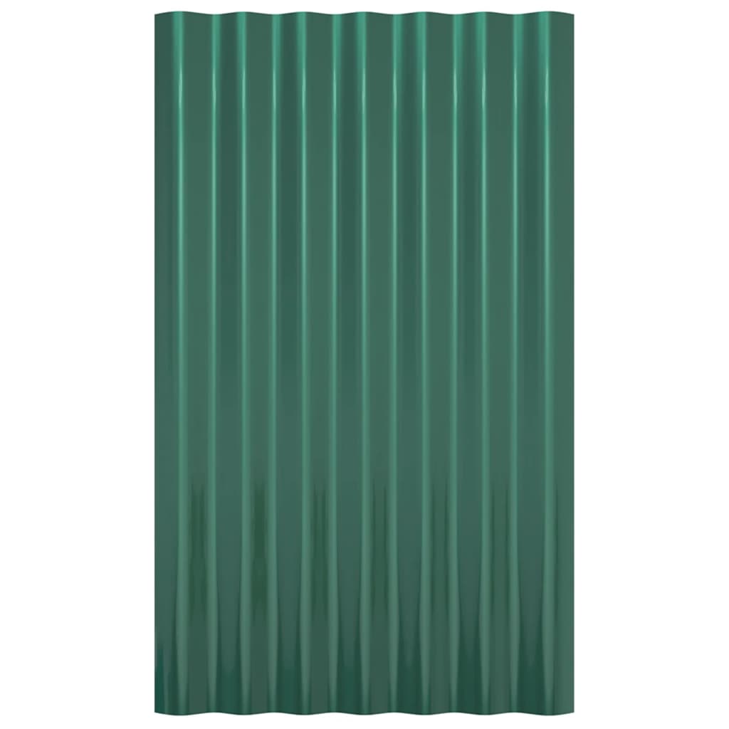 tagplader 36 stk. 60x36 cm galvaniseret stål grøn