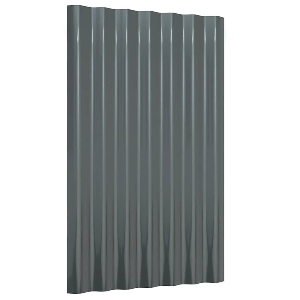 tagplader 36 stk. 60x36 cm galvaniseret stål antracitgrå