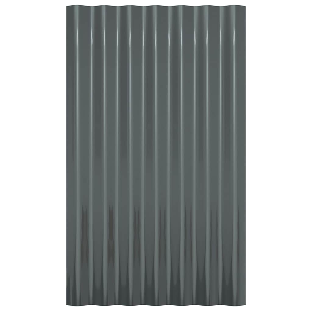 tagplader 36 stk. 60x36 cm galvaniseret stål antracitgrå