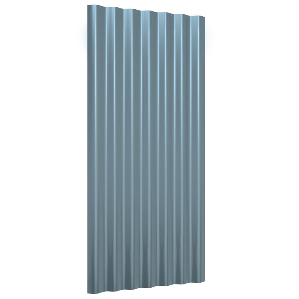 tagplader 12 stk. 80x36 cm galvaniseret stål grå