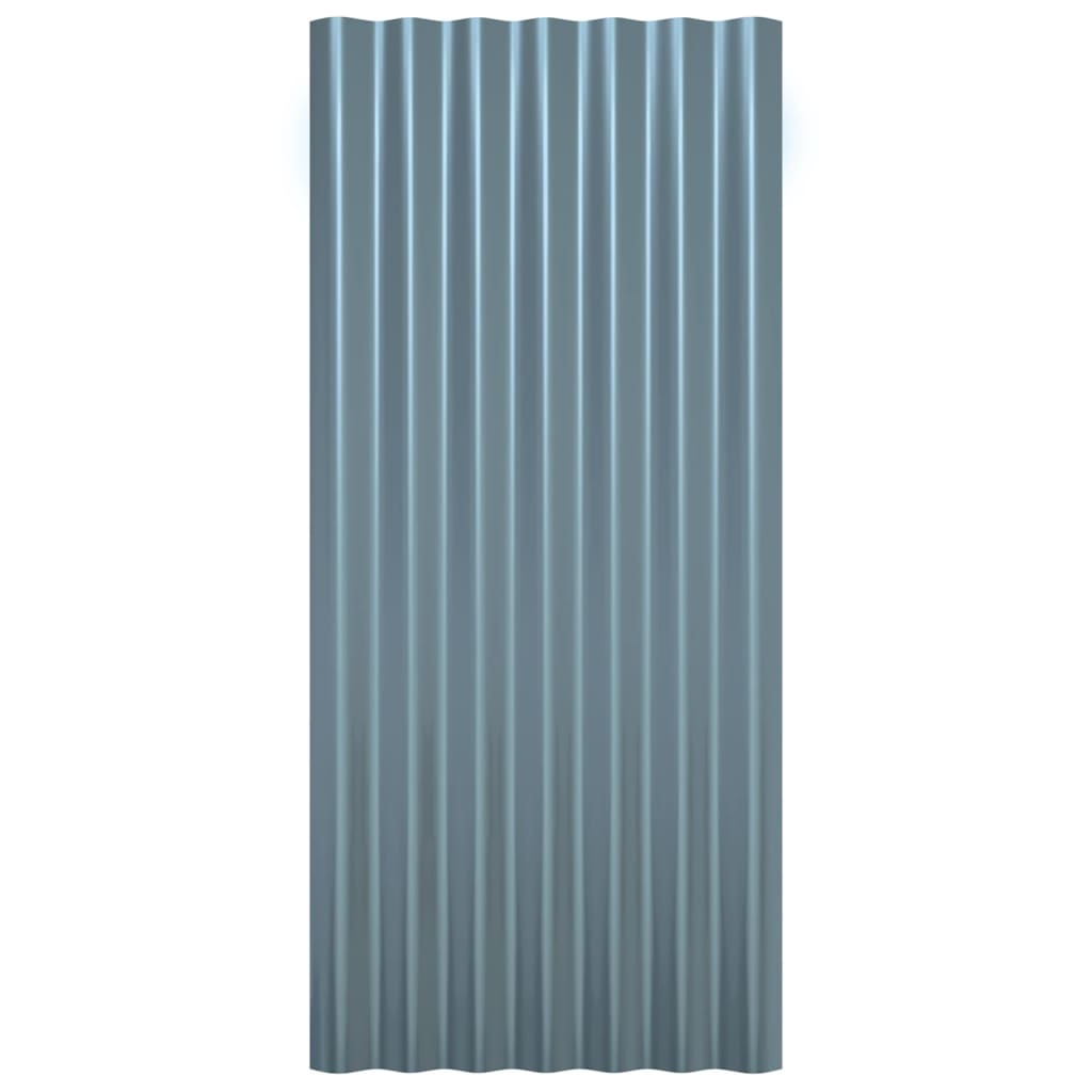 tagplader 12 stk. 80x36 cm galvaniseret stål grå