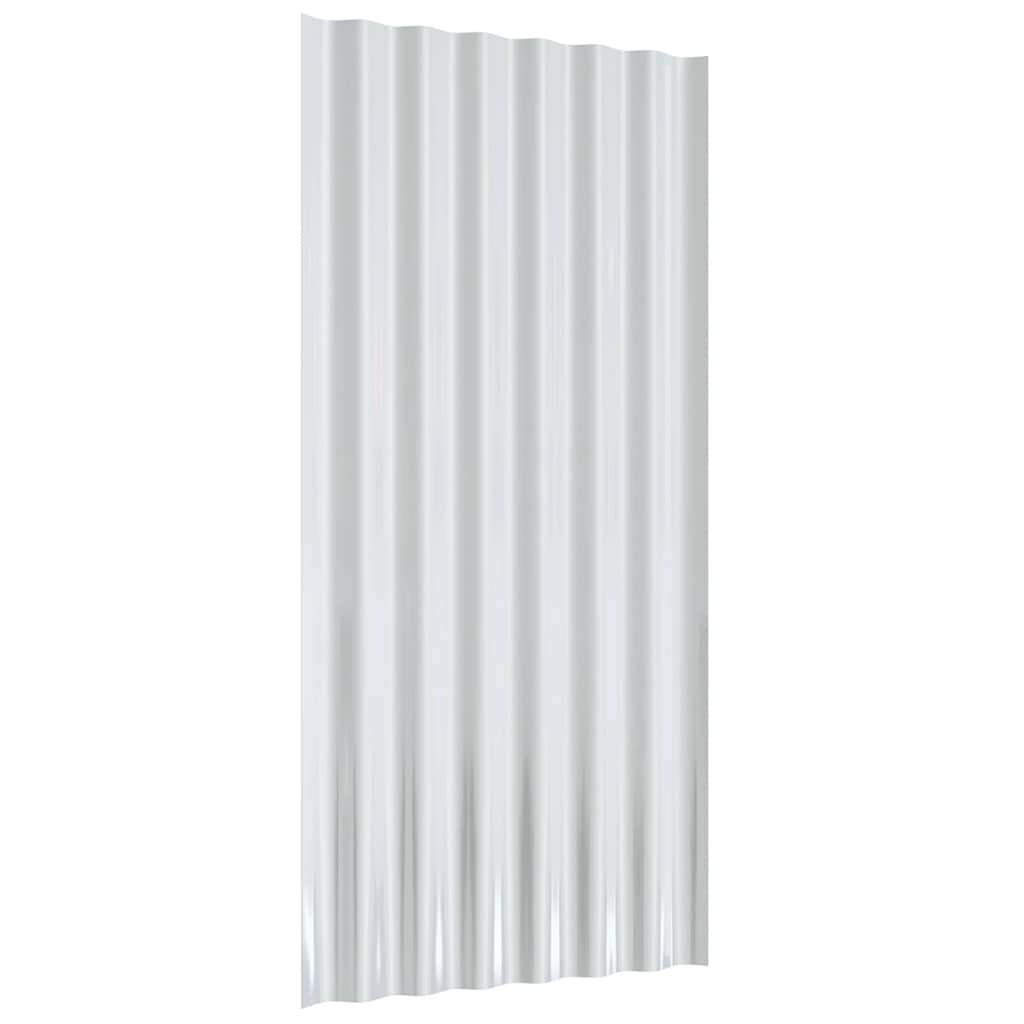 tagplader 12 stk. 80x36 cm galvaniseret stål antracitgrå