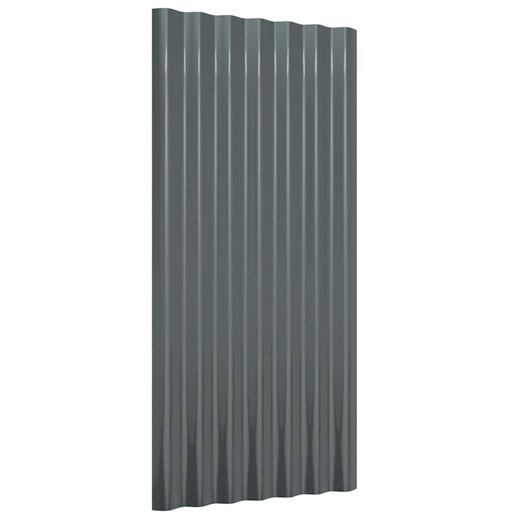 tagplader 36 stk. 80x36 cm galvaniseret stål antracitgrå
