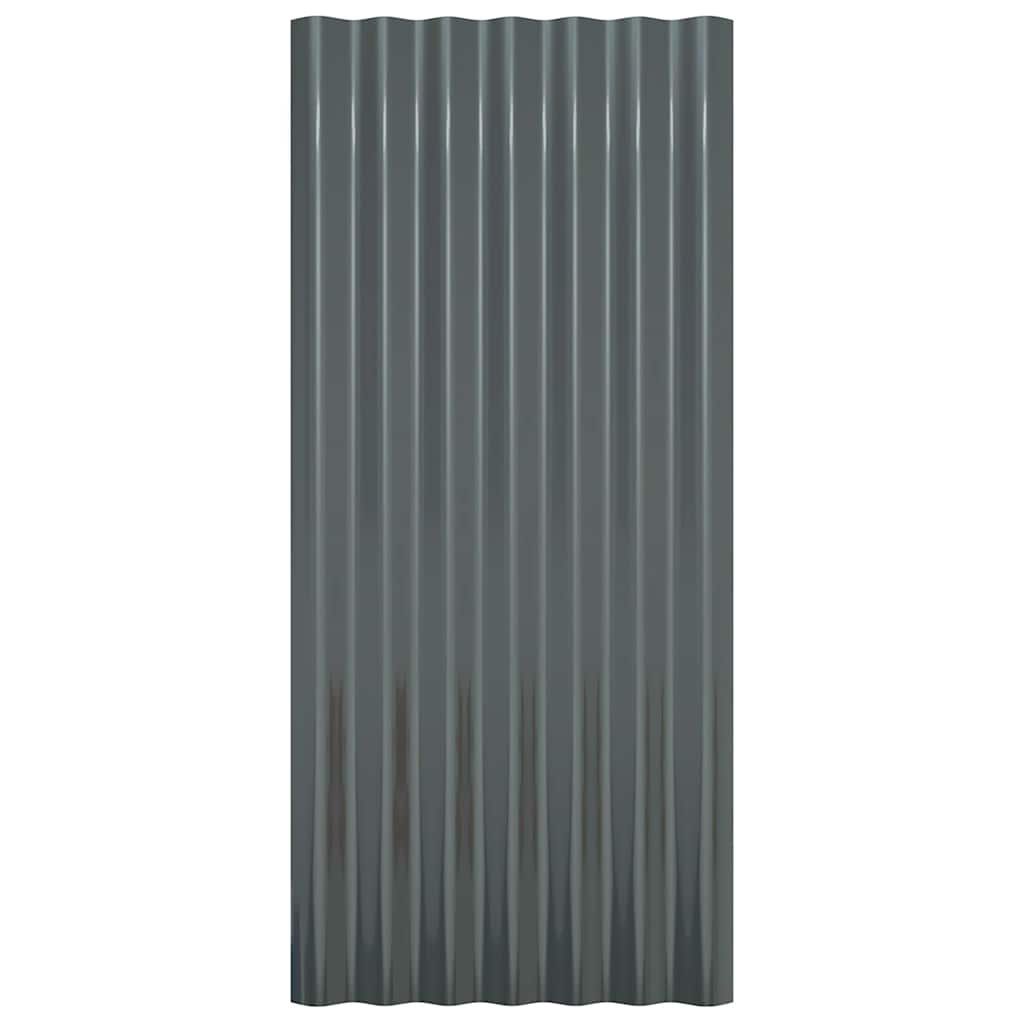 tagplader 36 stk. 80x36 cm galvaniseret stål antracitgrå