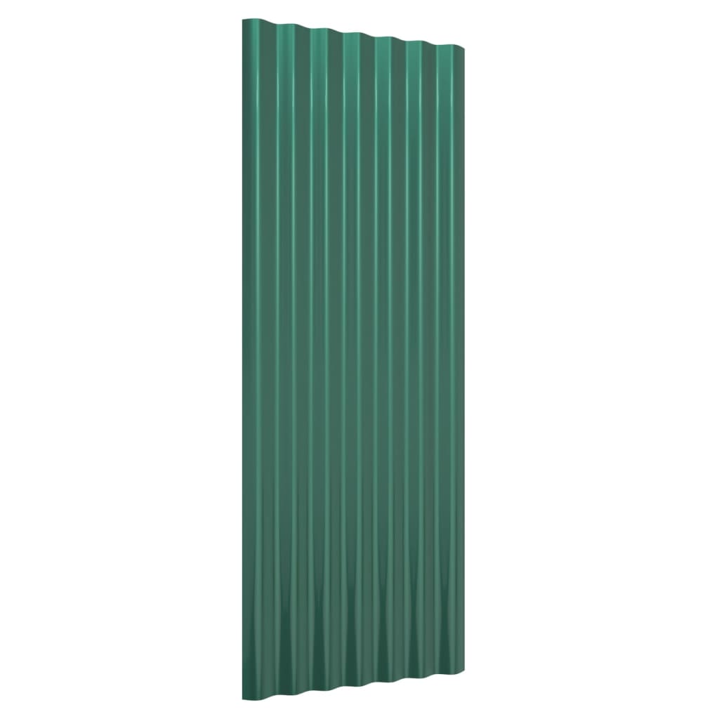tagplader 12 stk. 100x36 cm galvaniseret stål grøn