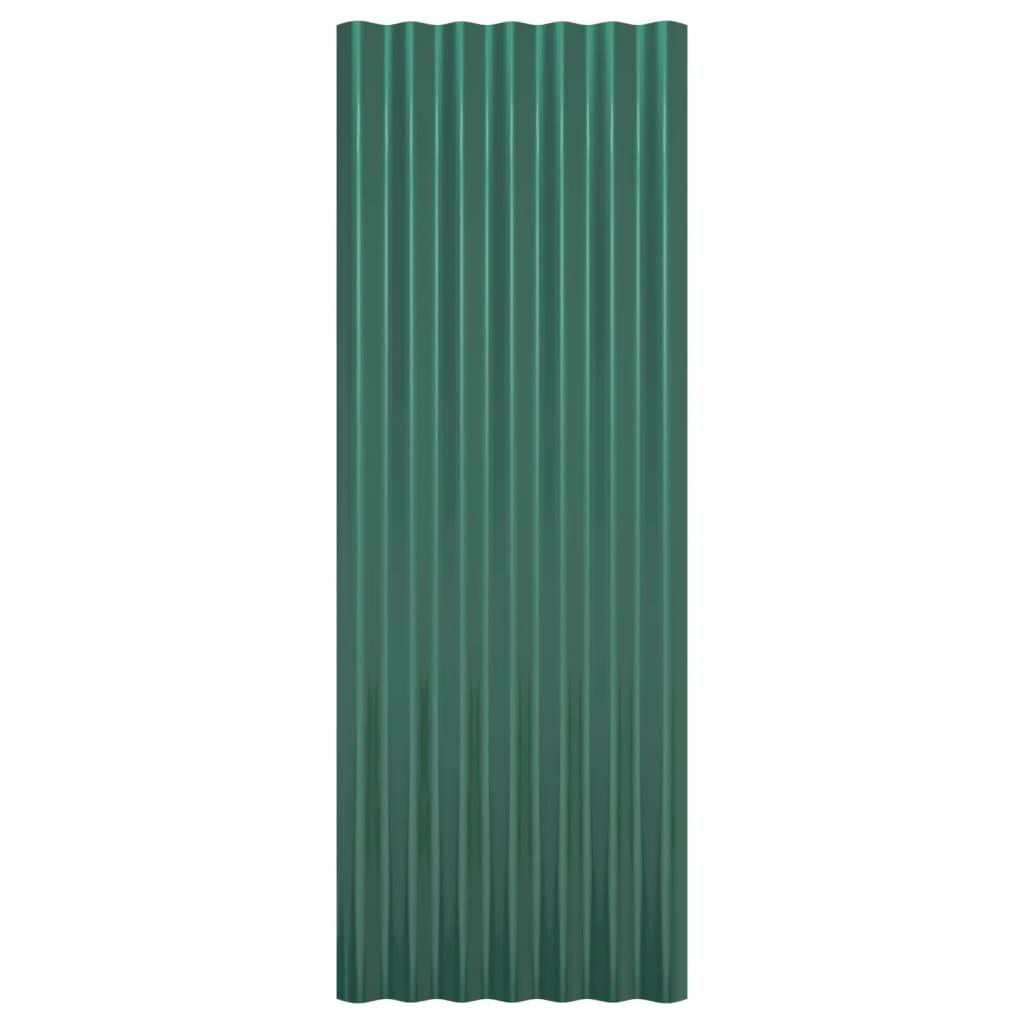 tagplader 12 stk. 100x36 cm galvaniseret stål grøn