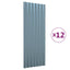 tagplader 12 stk. 100x36 cm galvaniseret stål grå