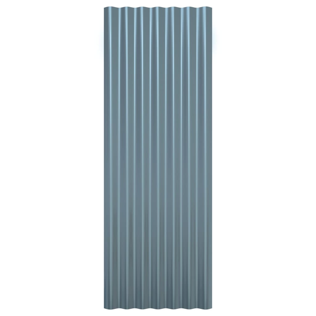 tagplader 12 stk. 100x36 cm galvaniseret stål grå