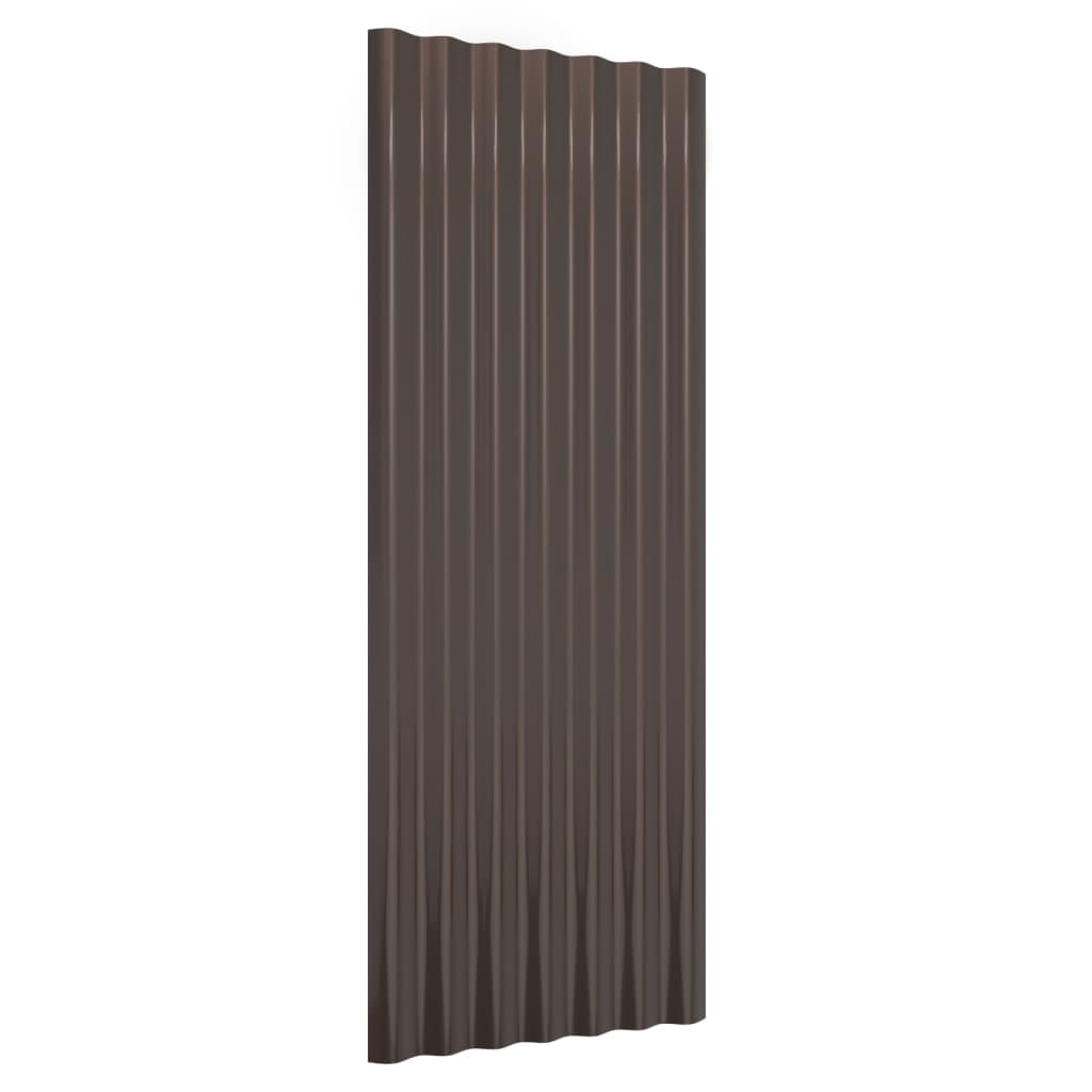 tagplader 12 stk. 100x36 cm galvaniseret stål brun