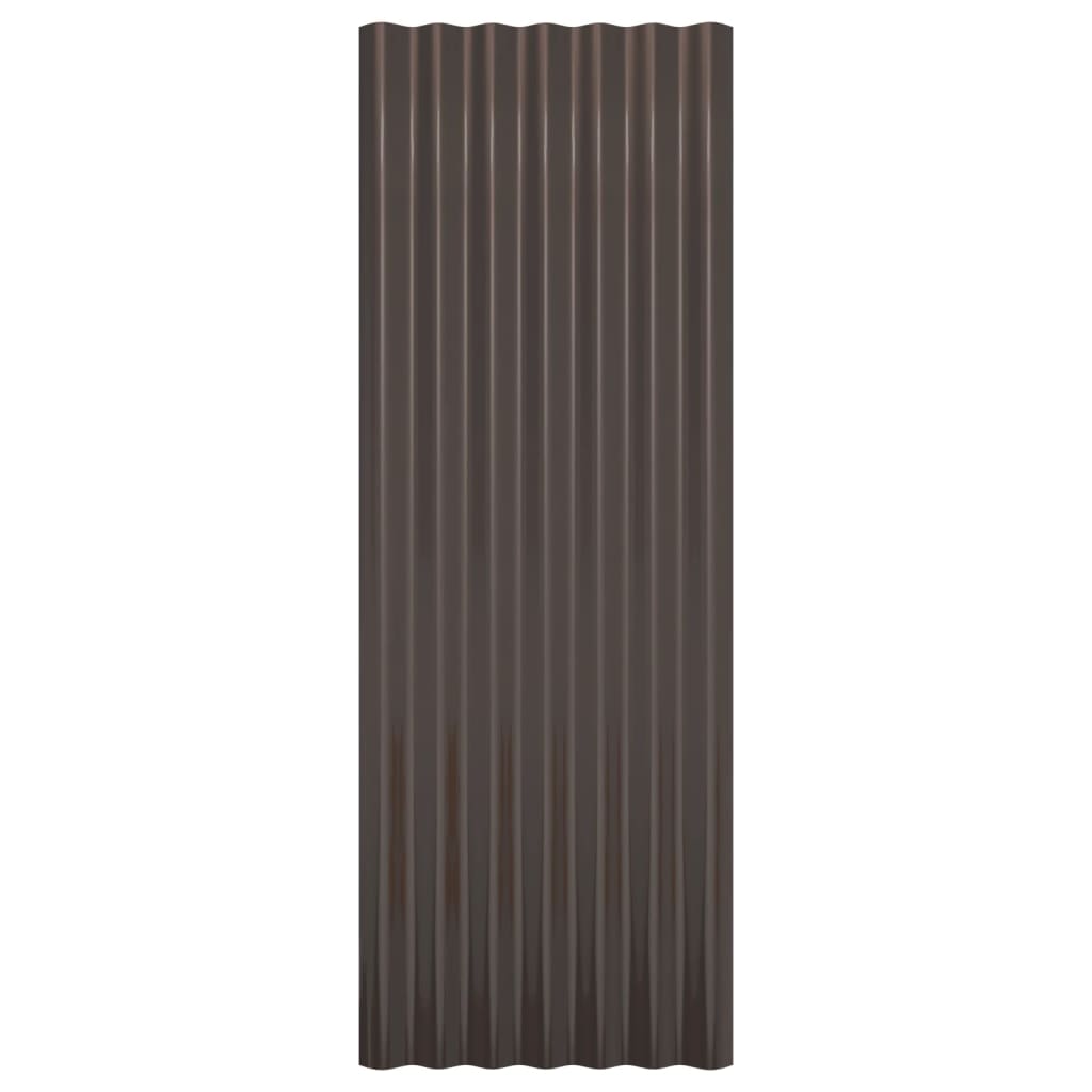 tagplader 12 stk. 100x36 cm galvaniseret stål brun
