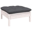 loungesæt til haven 10 dele med hynder fyrretræ hvid