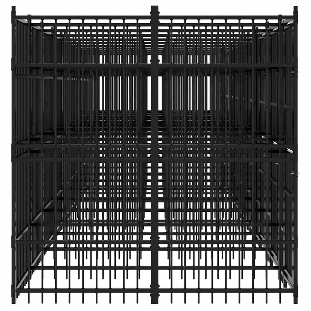 udendørs hundeløbegård 18,43 m² stål