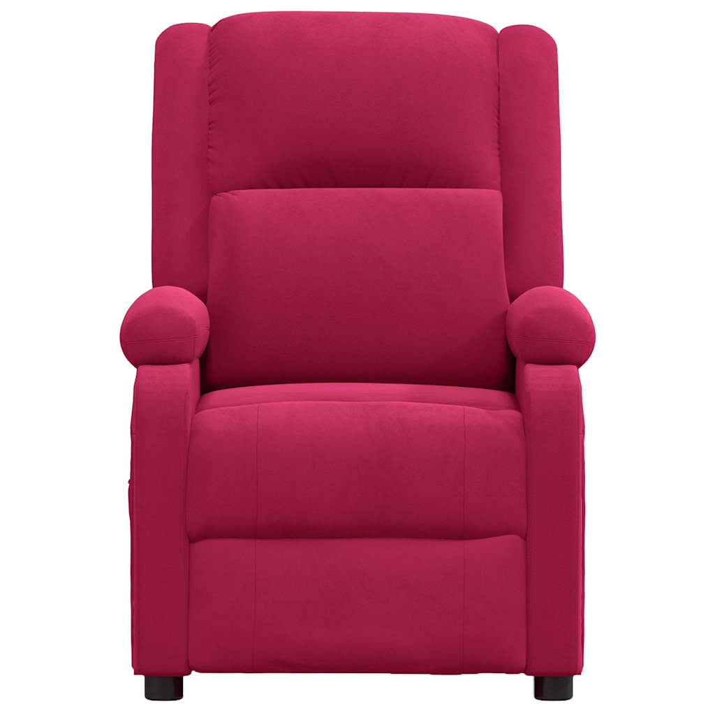 lænestol velour vinrød