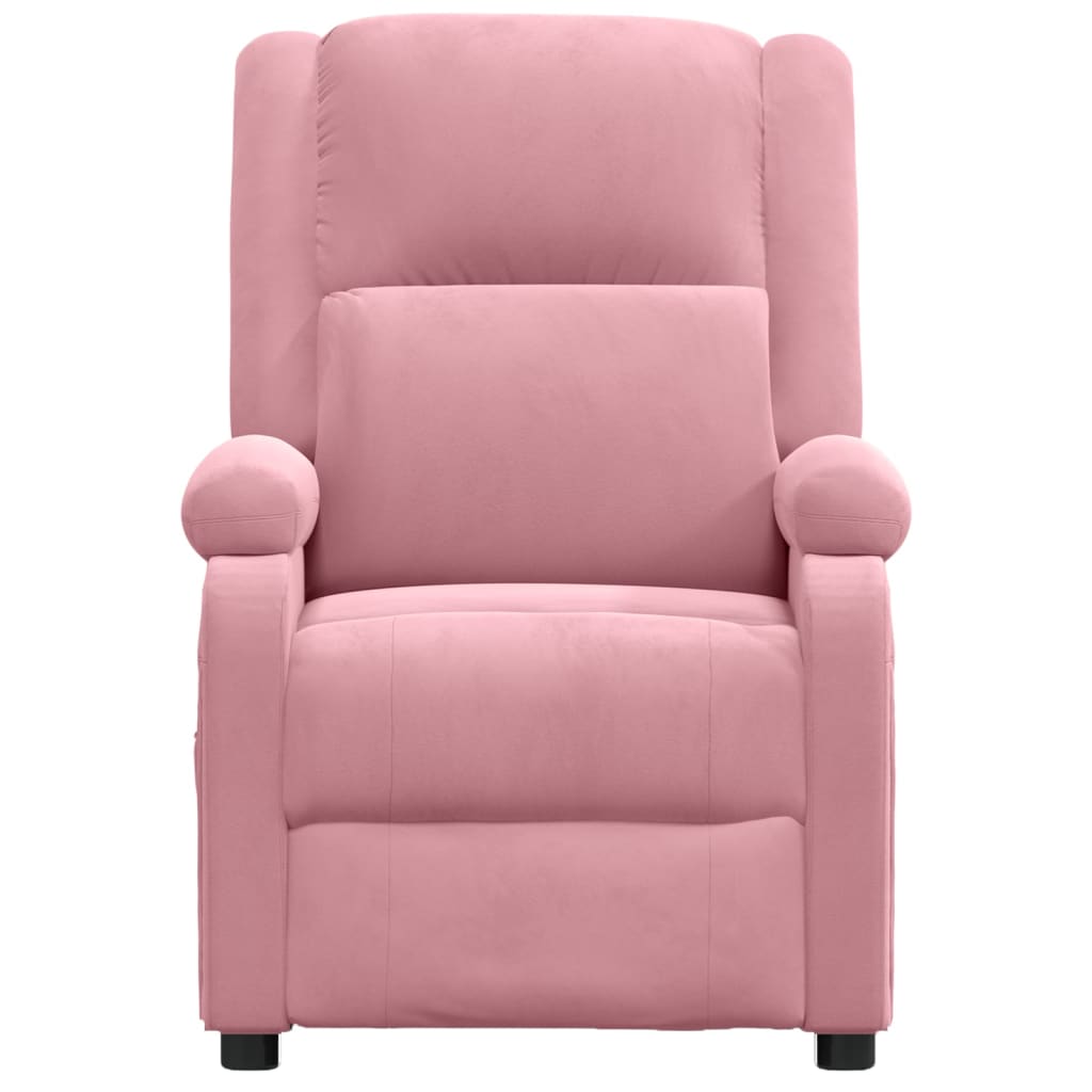 massagestol velour lyserød