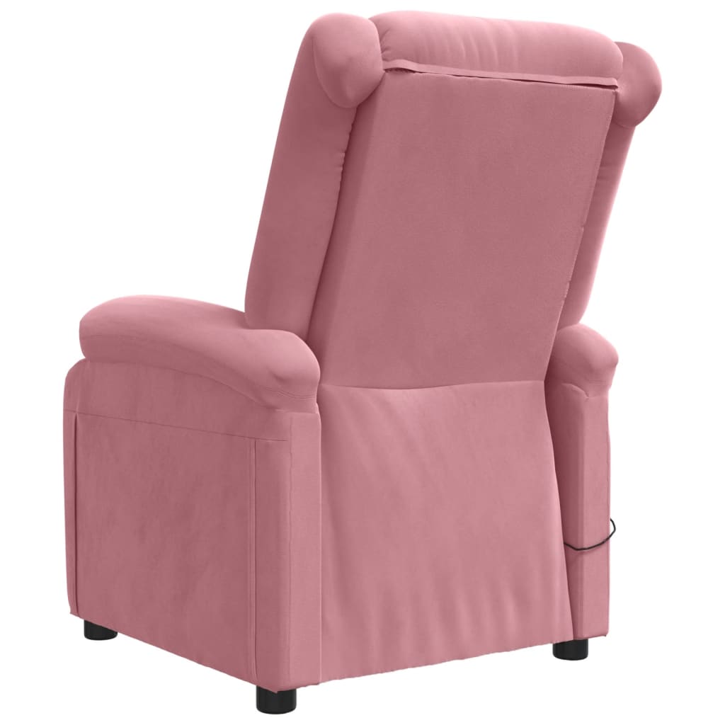 massagestol velour lyserød