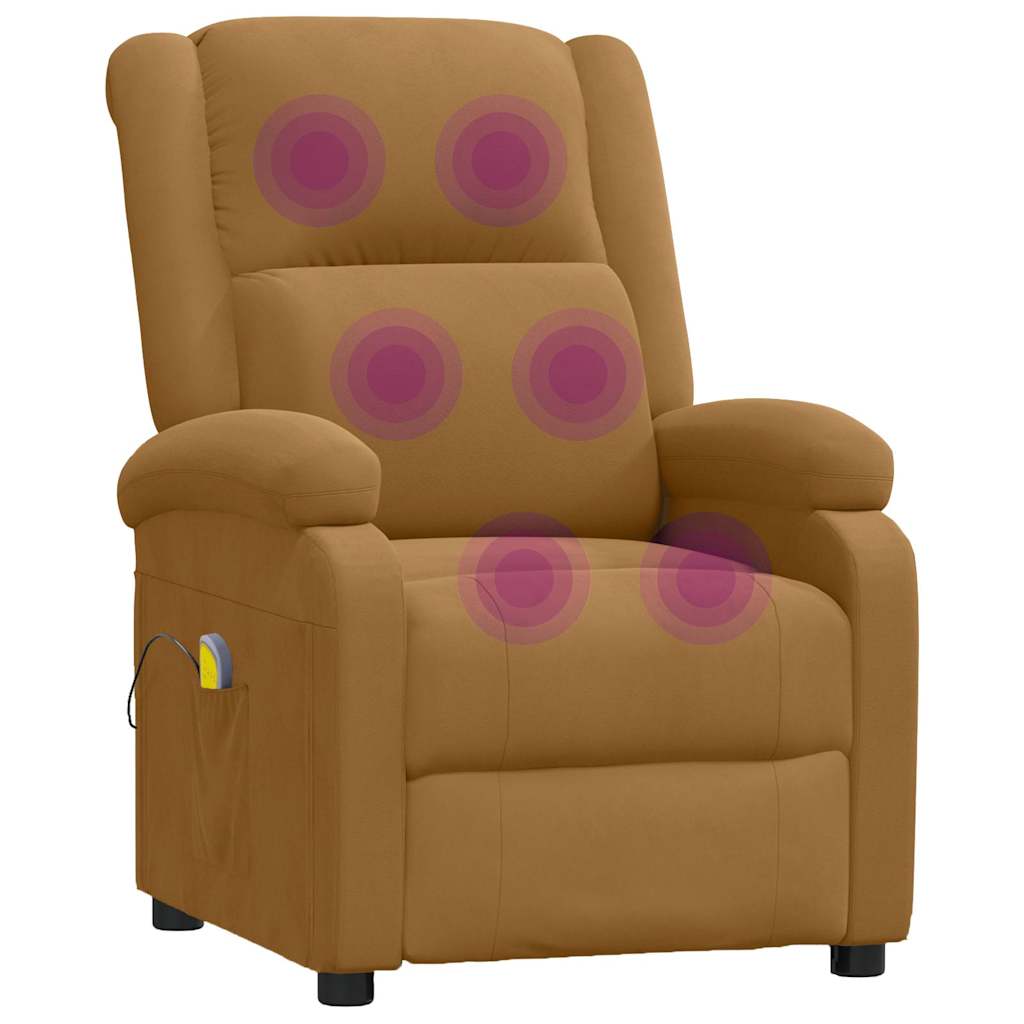 massagestol velour brun