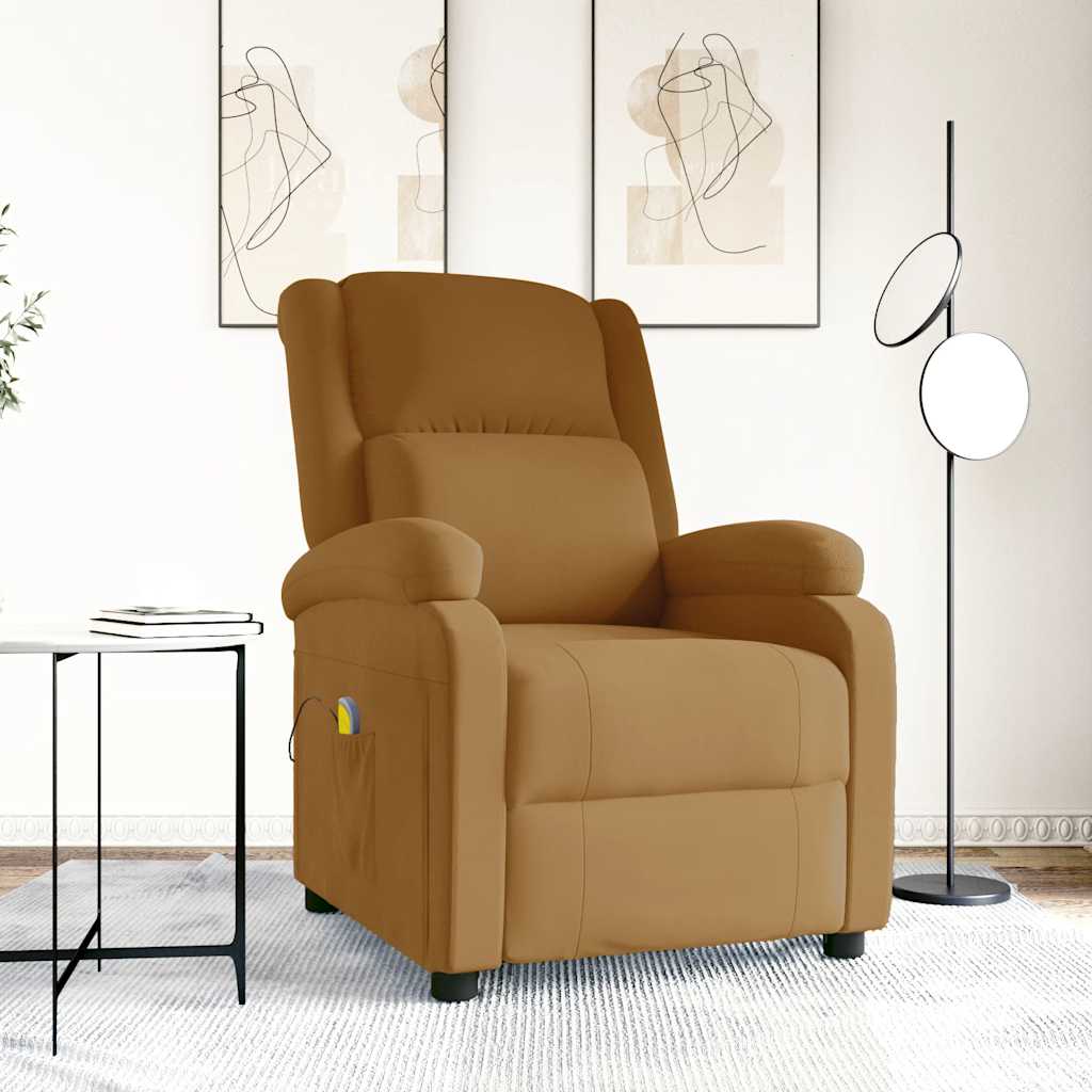 massagestol velour brun