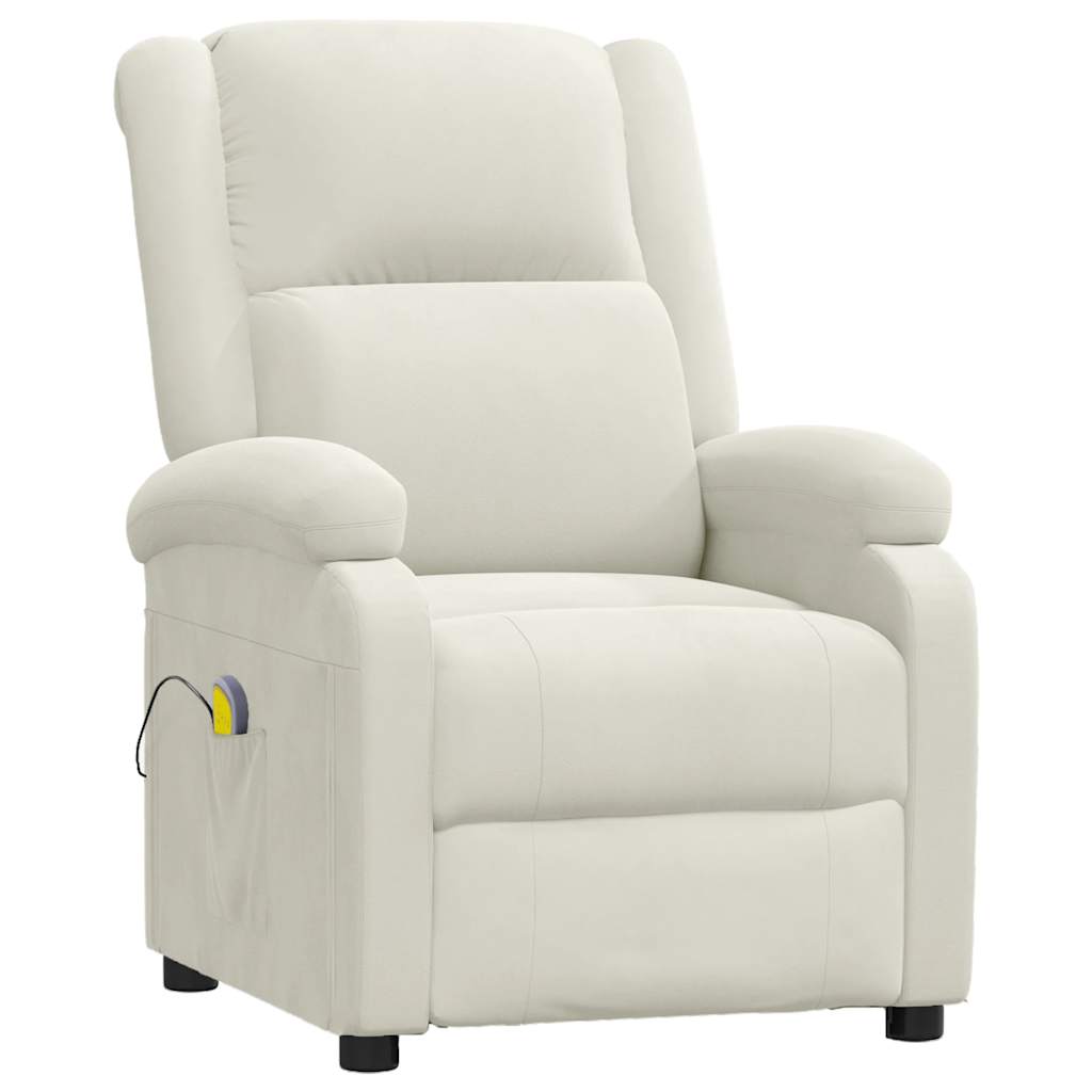 massagestol velour cremefarvet