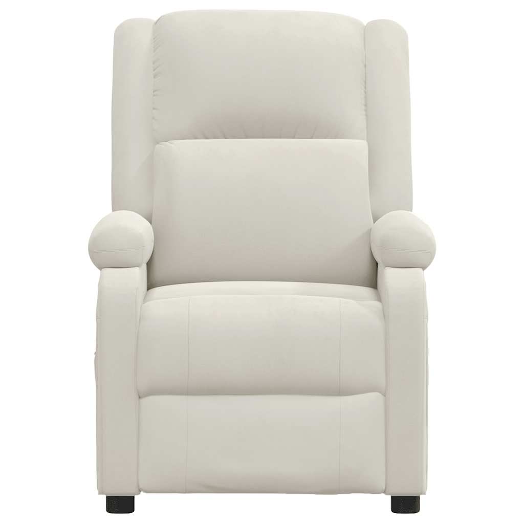 massagestol velour cremefarvet