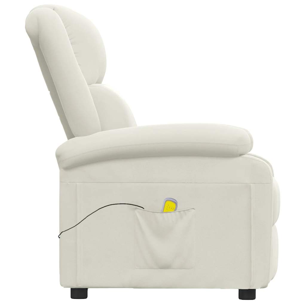 massagestol velour cremefarvet
