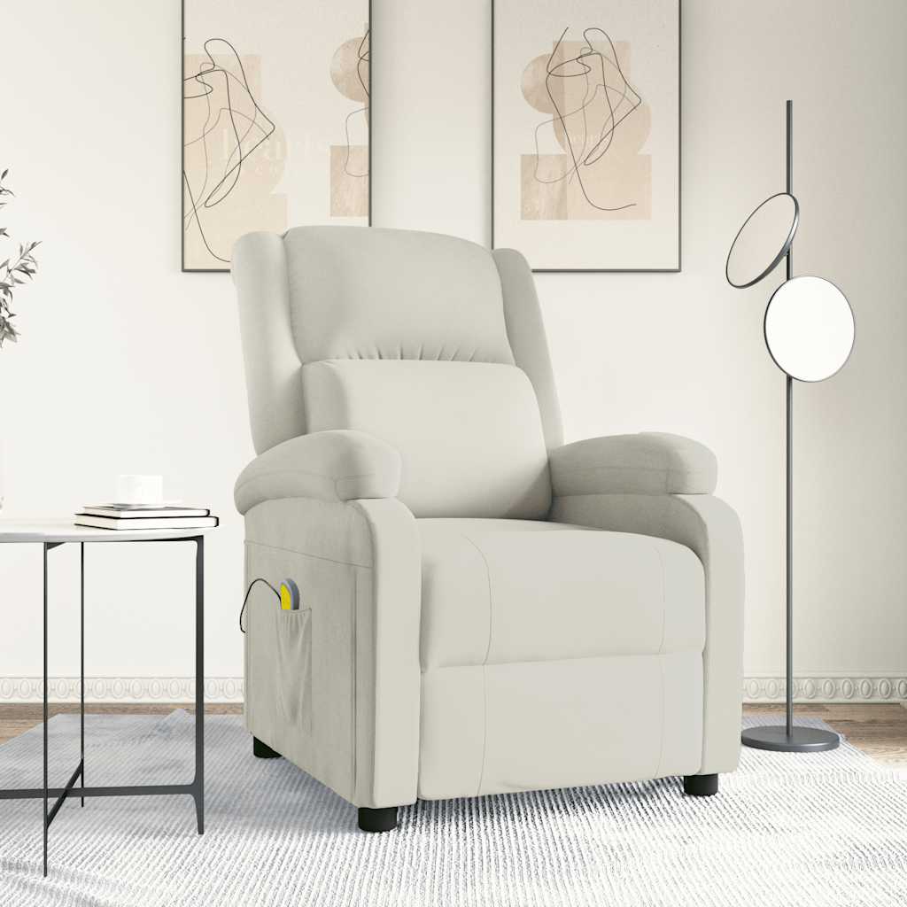 massagestol velour cremefarvet