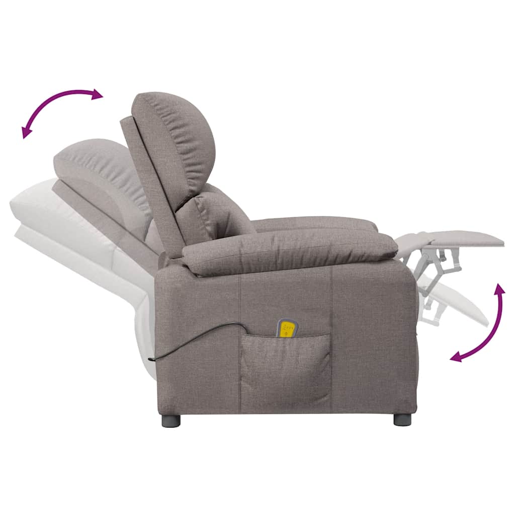 massagestol stof gråbrun