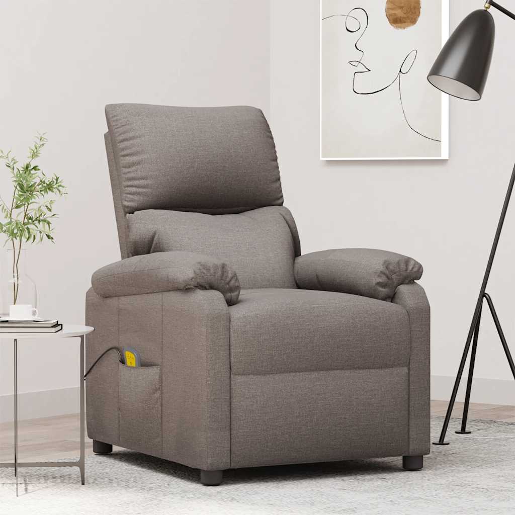 massagestol stof gråbrun