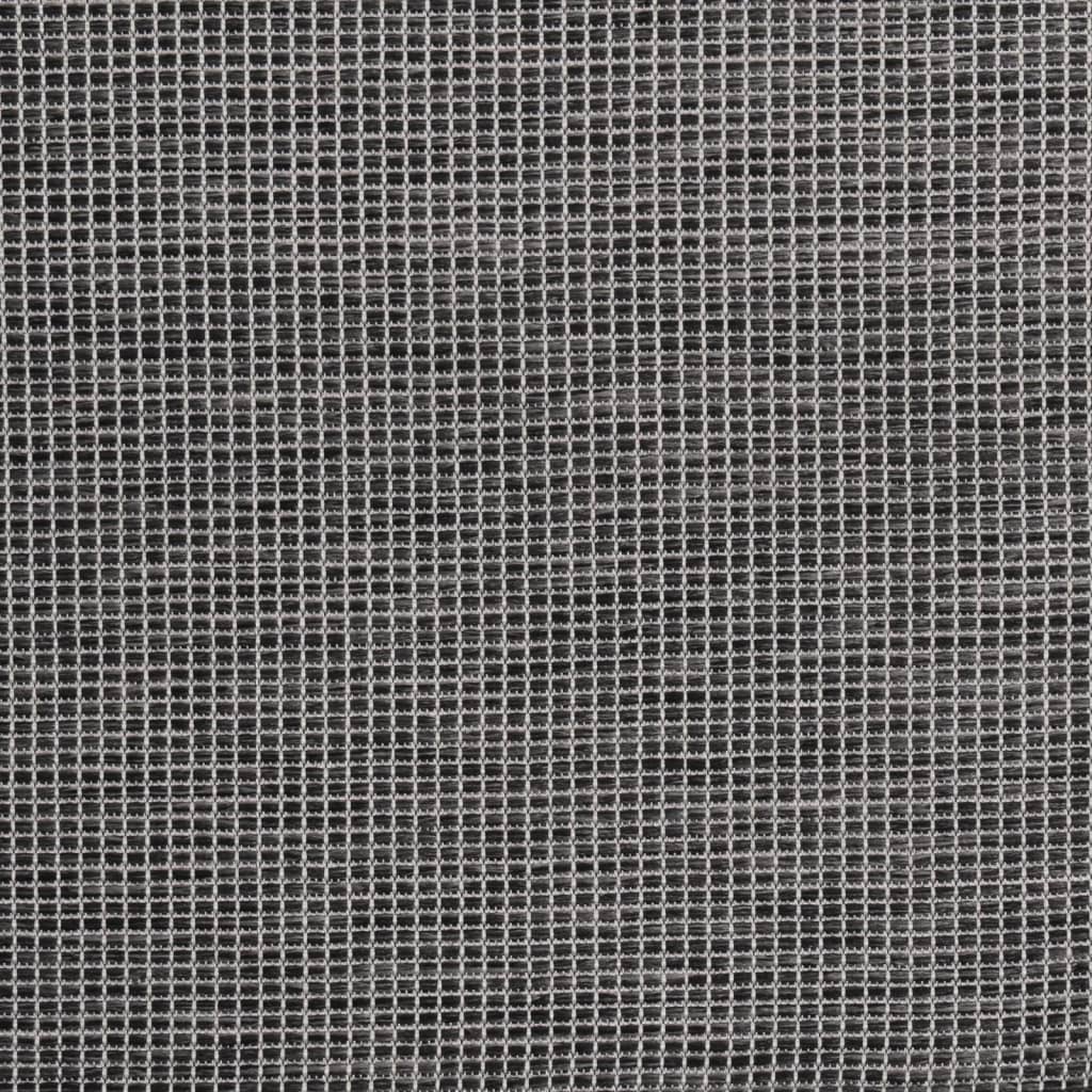 fladvævet udendørstæppe 160x230 cm grå