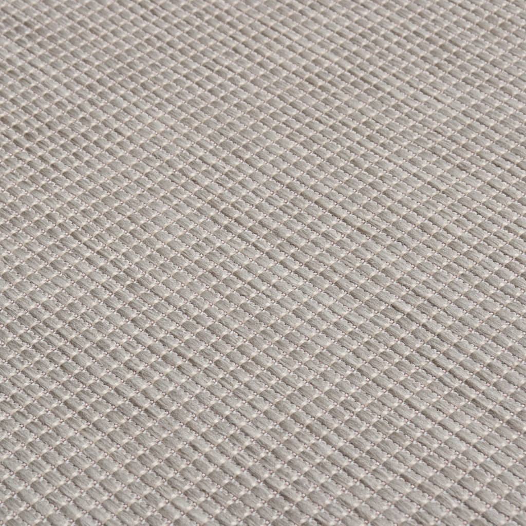 fladvævet udendørstæppe 160x230 cm lysegrå