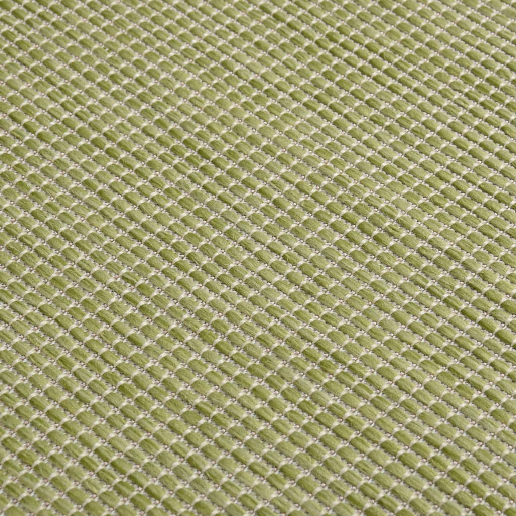 fladvævet udendørstæppe 80x150 cm grøn