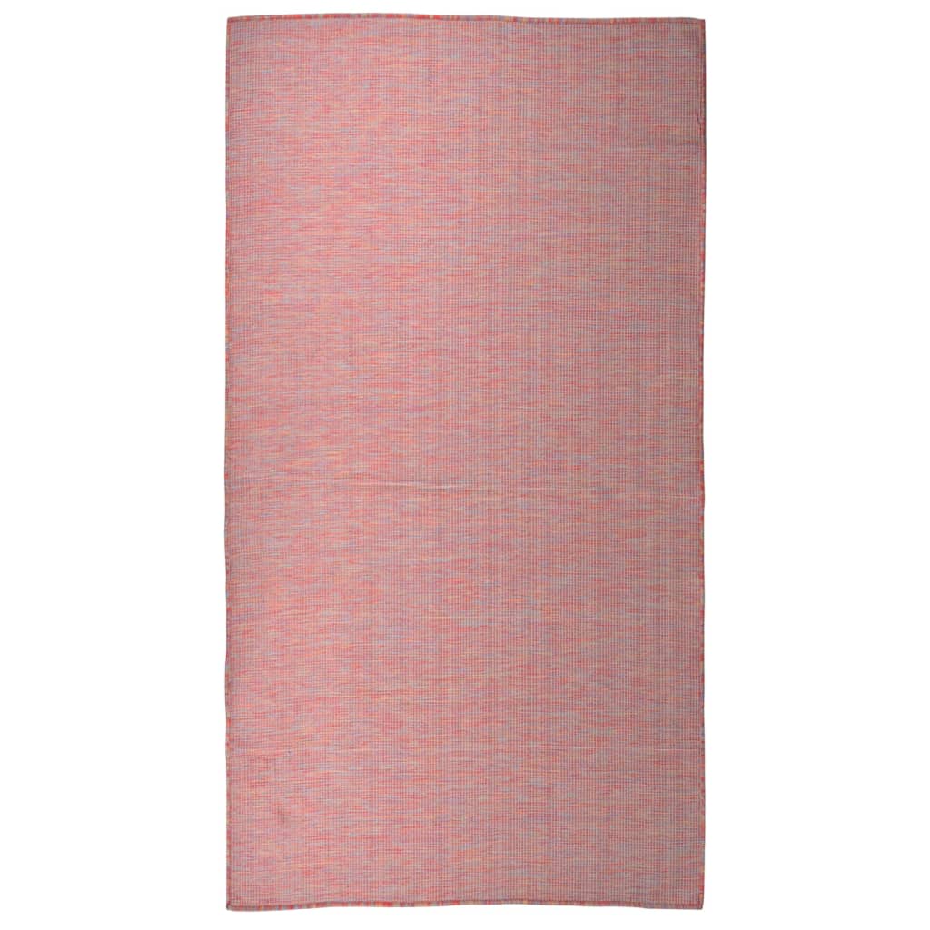 fladvævet udendørstæppe 80x150 cm rød
