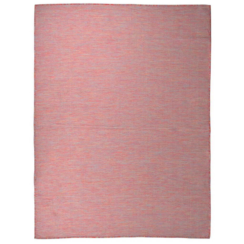 fladvævet udendørstæppe 120x170 cm rød
