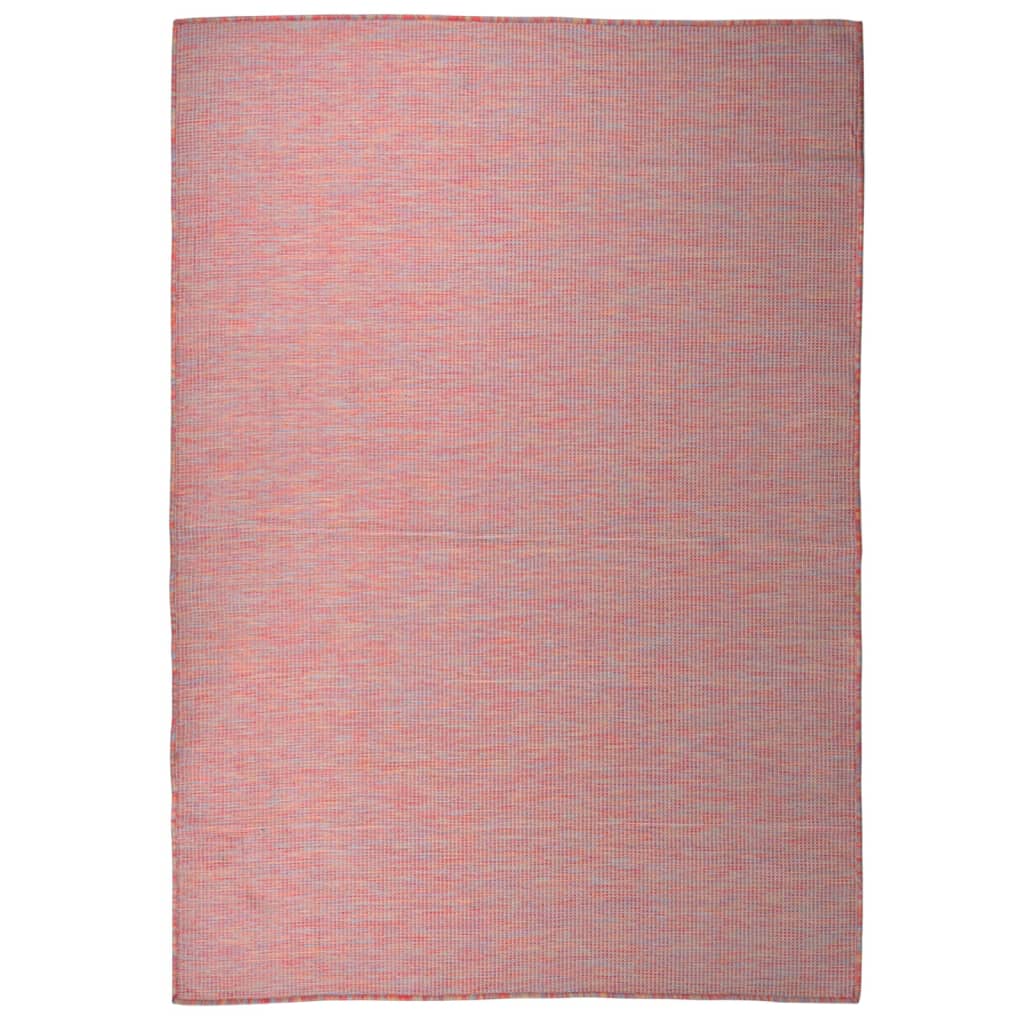 fladvævet udendørstæppe 160x230 cm rød