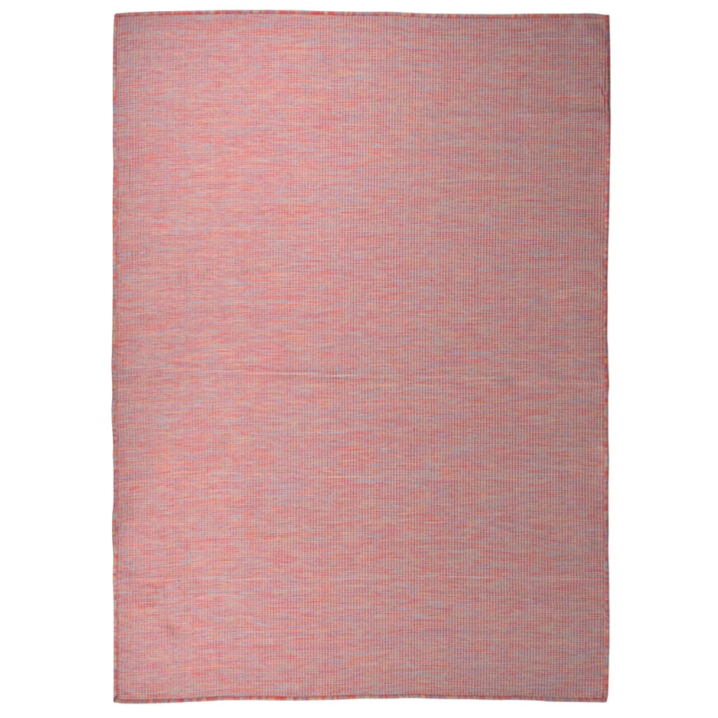 fladvævet udendørstæppe 200x280 cm rød