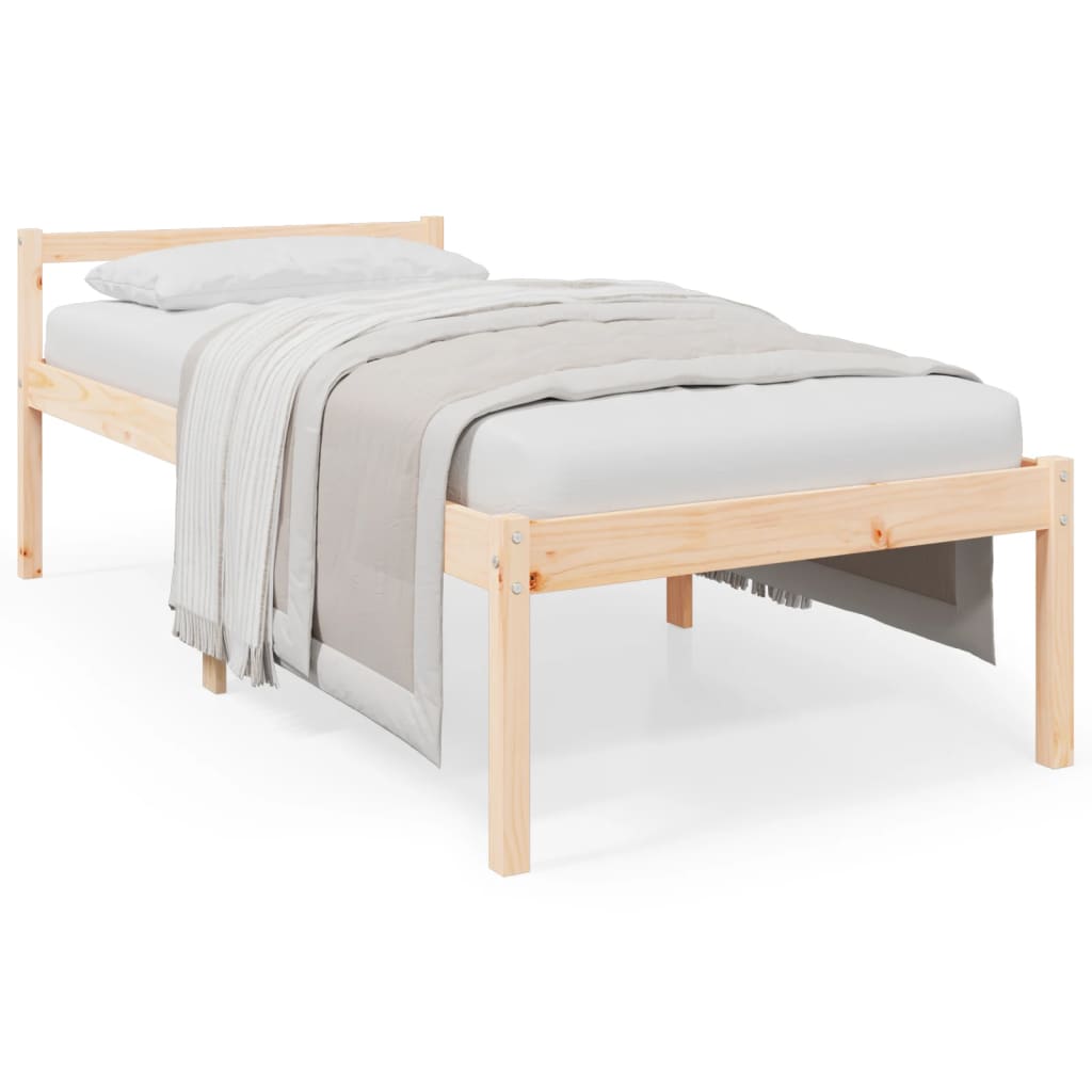 seniorseng enkeltseng 75x190 cm massivt fyrretræ