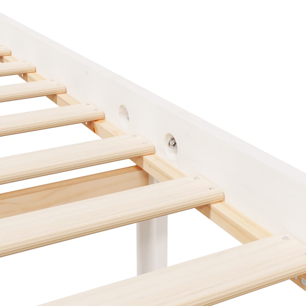seniorseng 75x190 cm enkeltseng massivt fyrretræ hvid