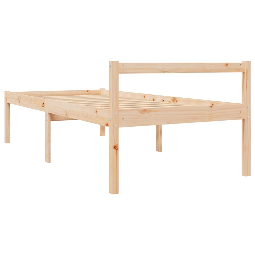 seniorseng 90x190 cm enkeltseng massivt fyrretræ