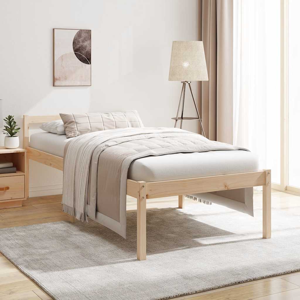 seniorseng 90x190 cm enkeltseng massivt fyrretræ