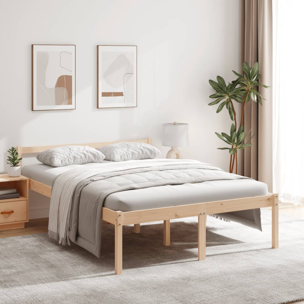 sengeramme 120x190 cm dobbeltseng massivt fyrretræ