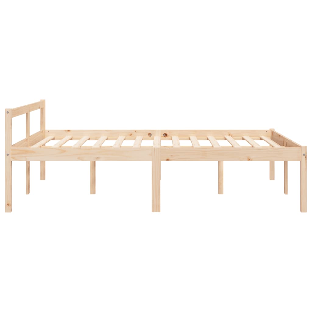 seniorseng 135x190 cm dobbeltseng massivt fyrretræ